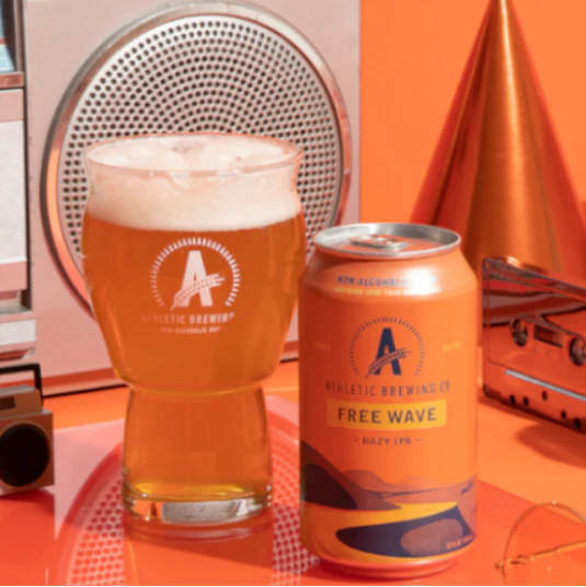 Athletic Brewing Company - Free Wave Hazy IPA - Non-Alcoholic Beer - 6 Pack - Image 2