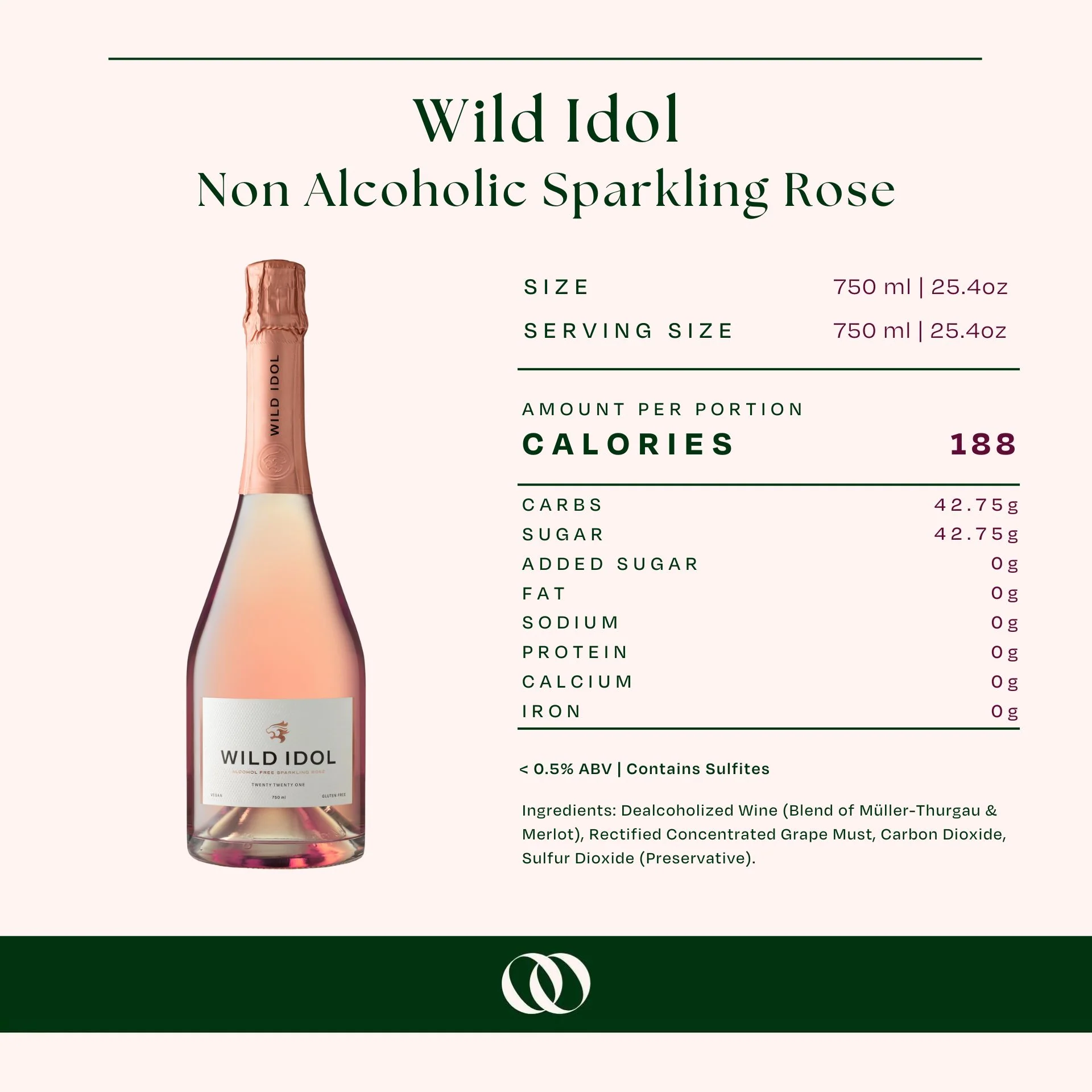 Wild Idol - Non Alcoholic Sparkling Rose 750ml - Image 3