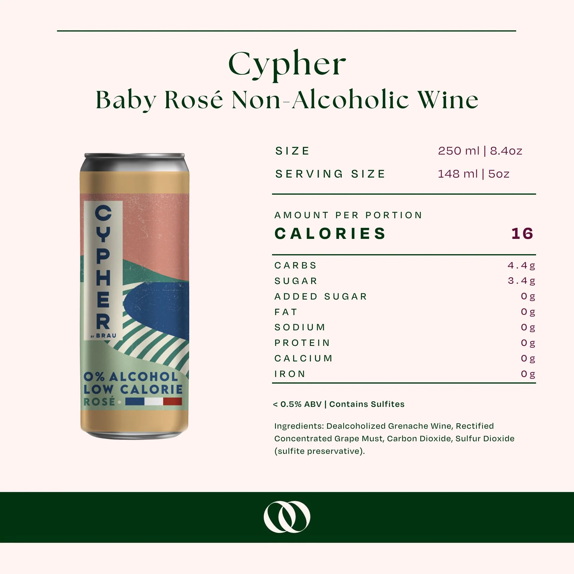Cypher - Baby Rosé Non-Alcoholic Wine - 250ml Can - Image 3