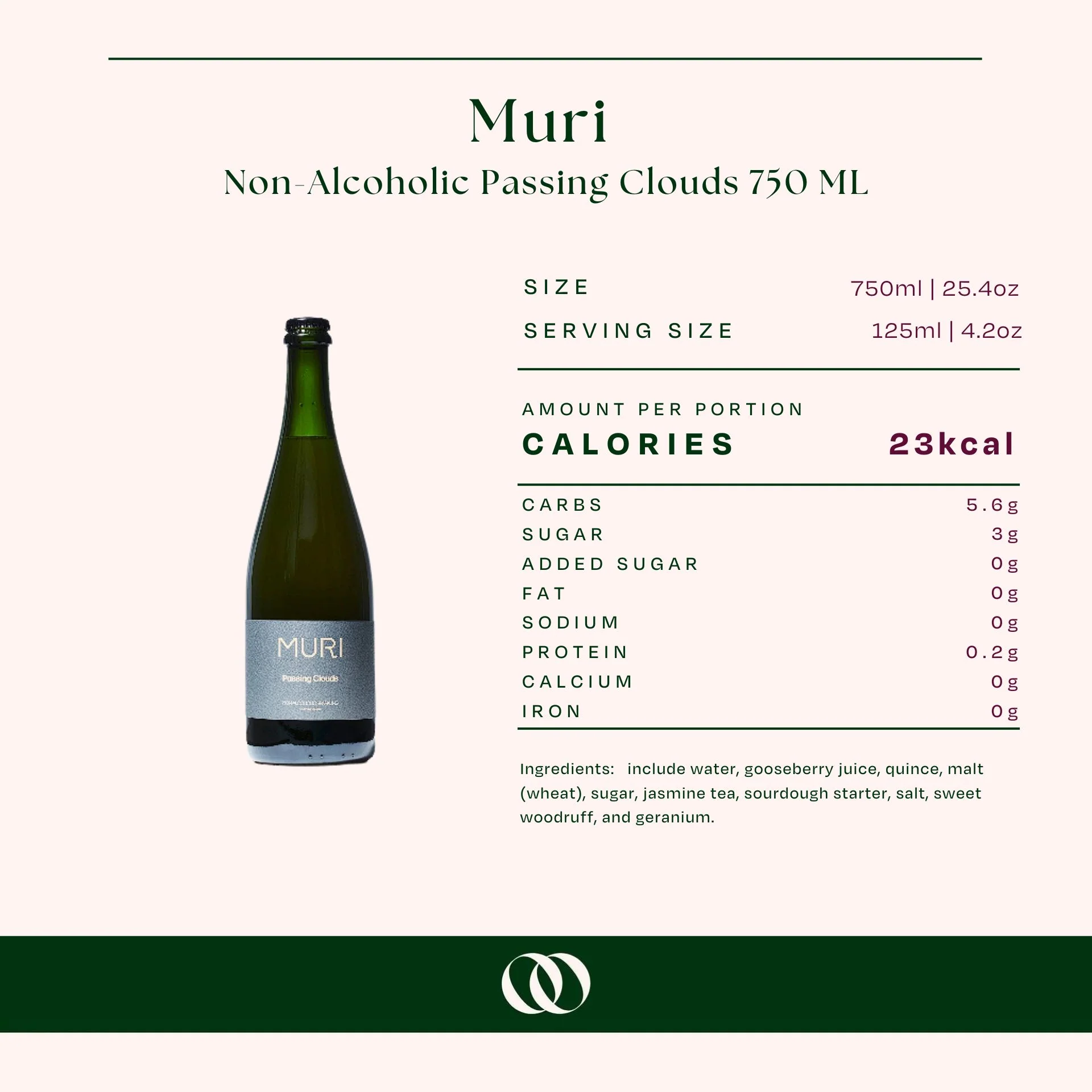 Muri - Non-Alcoholic Passing Clouds 750 ML - Image 3