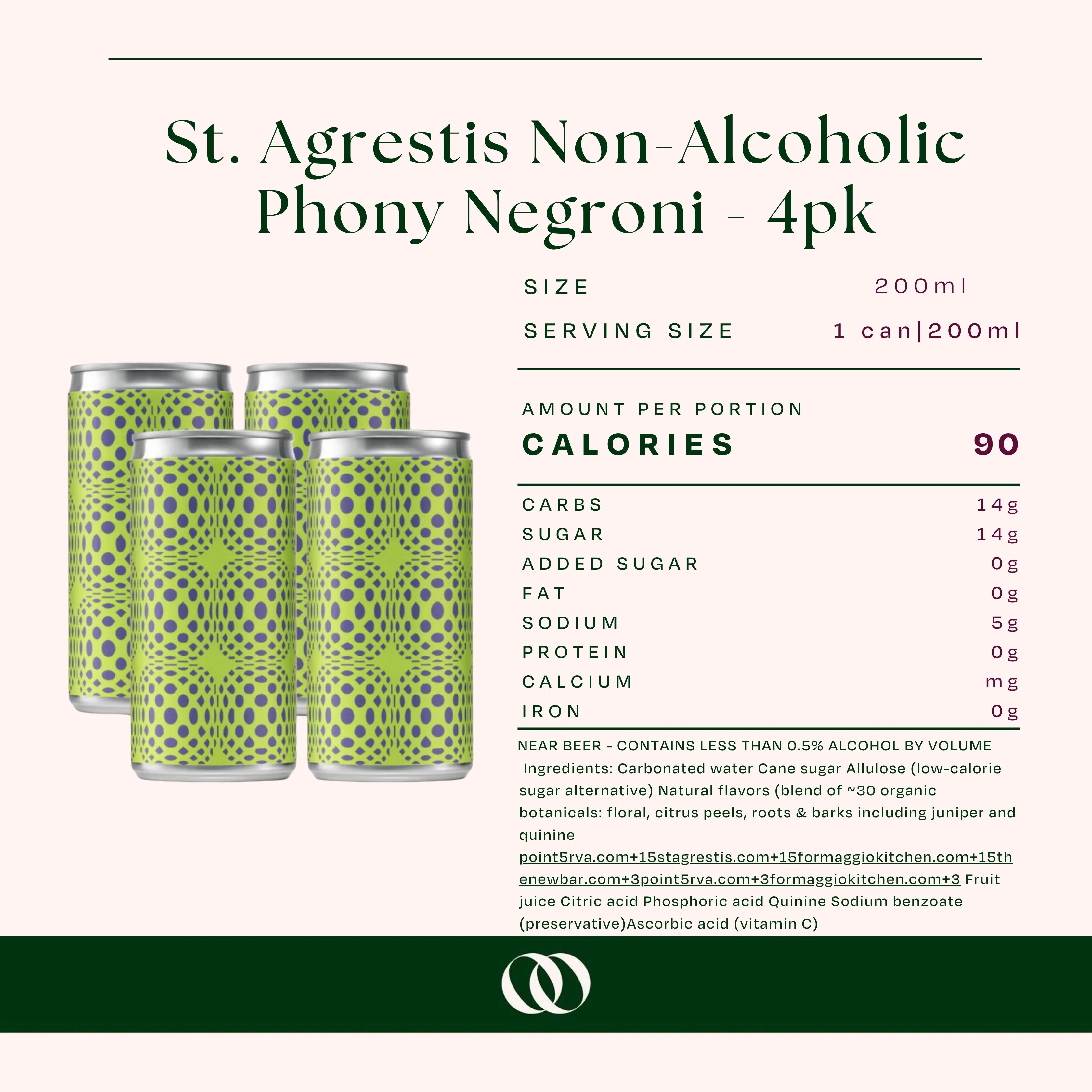 St. Agrestis Non-Alcoholic Phony Negroni - 4pk - Image 3