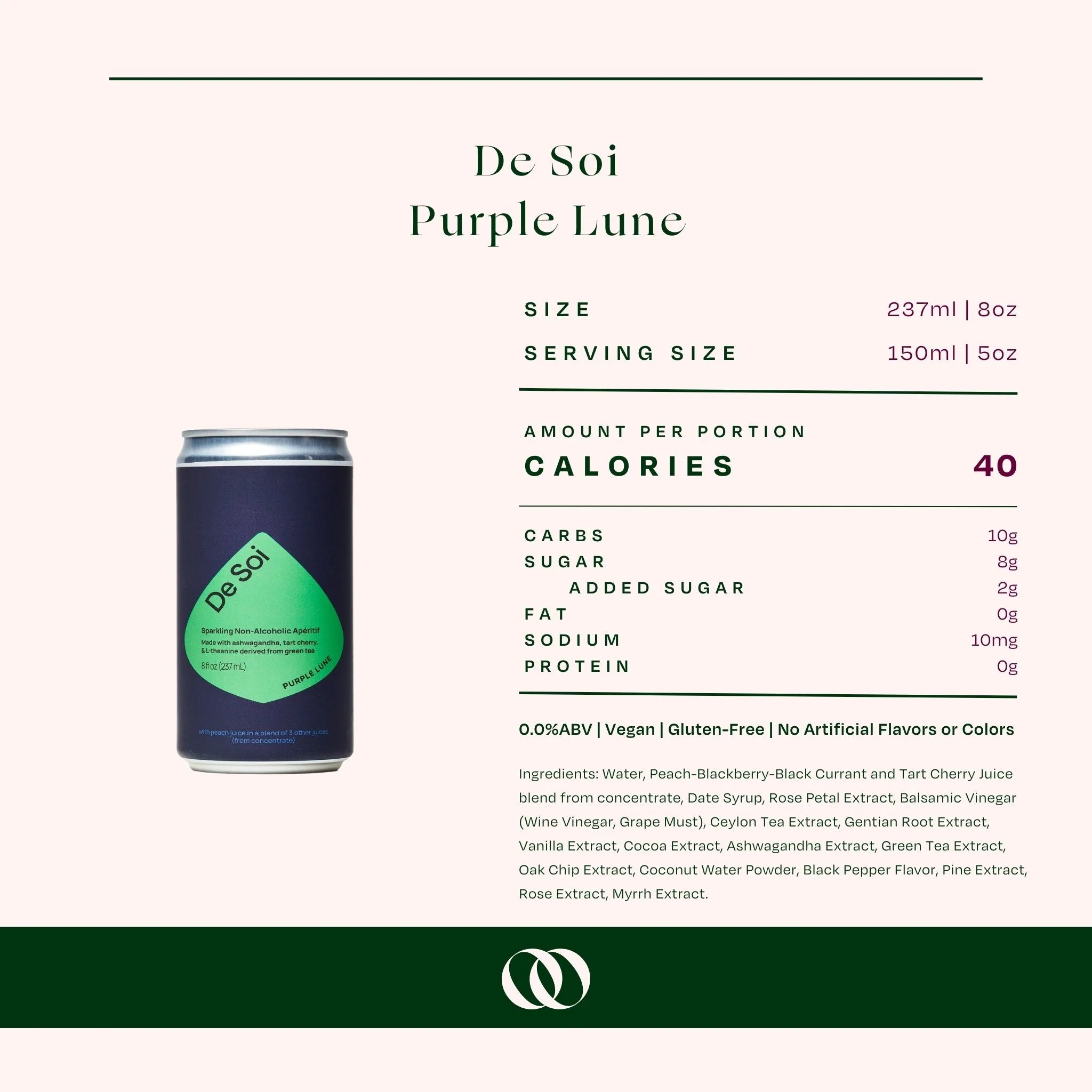 SUNNYSIDE - De Soi - Purple Lune Non-Alcoholic Apéritif- Can (4-pack) - Image 4