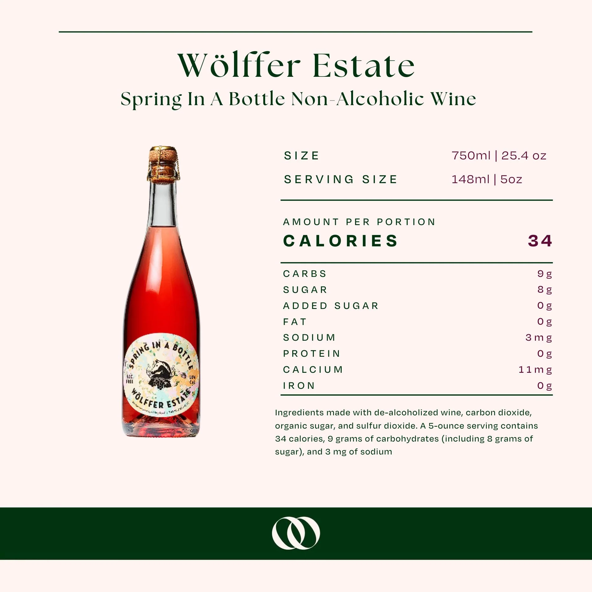 Wölffer Estate - Spring In A Bottle Non-Alcoholic Wine - Image 3