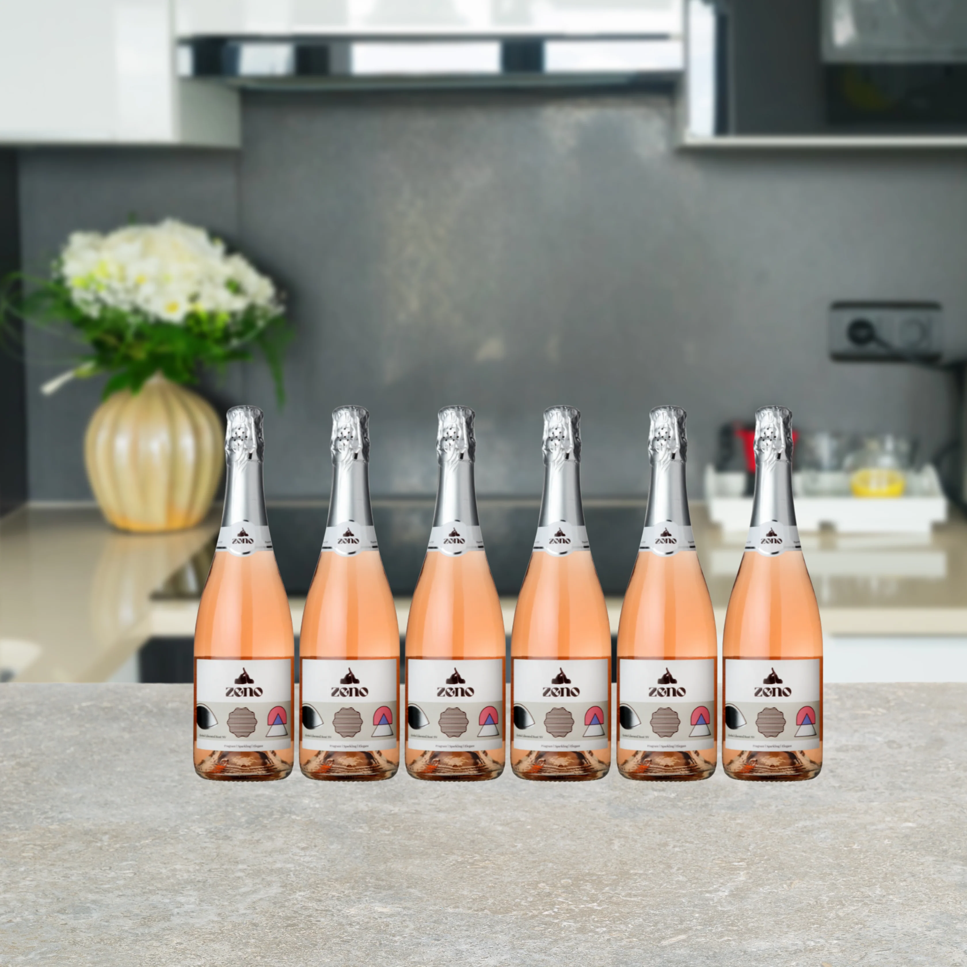 ZENO Alcohol Liberated Sparkling Rosé NV - Half Case (6 Bottles) - Image 2